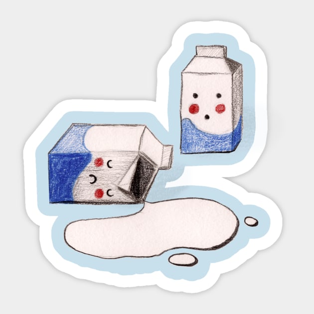 WallHello - Spilled Milk Sticker by WallHello